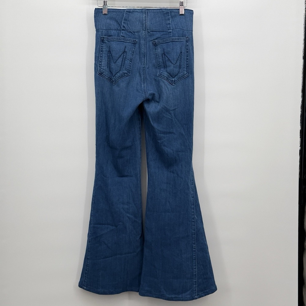 Mumu Blue Berkeley Bell Jeans Womens S Short High Rise Flare Bell Bottom - Picture 4 of 4